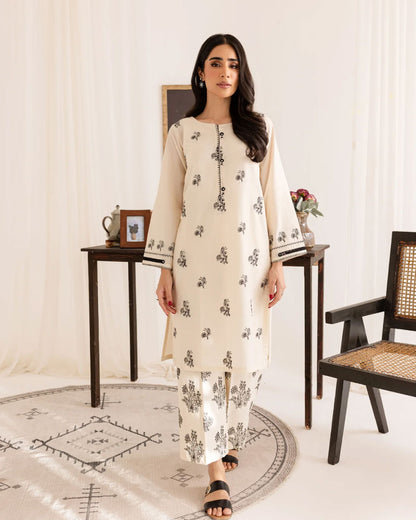 Daffodil 2Pc - Embroidered Stitched